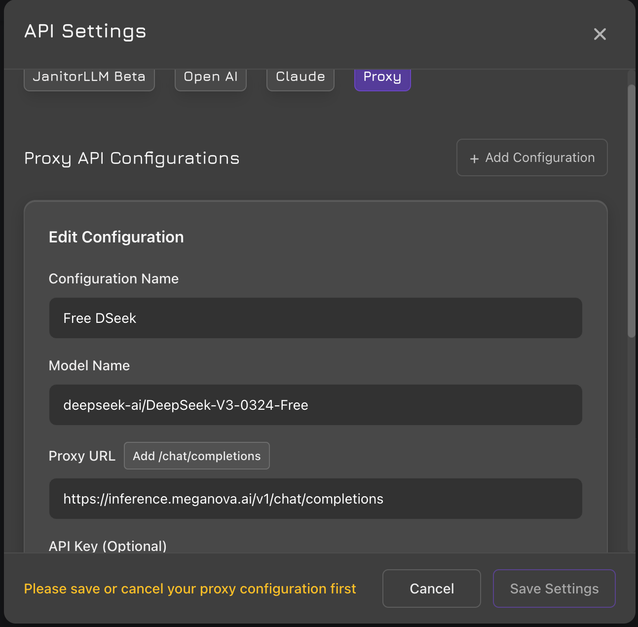 Free DeepSeek-V3-0324 on Janitor AI (via MegaNova) + RP Prompt Tricks