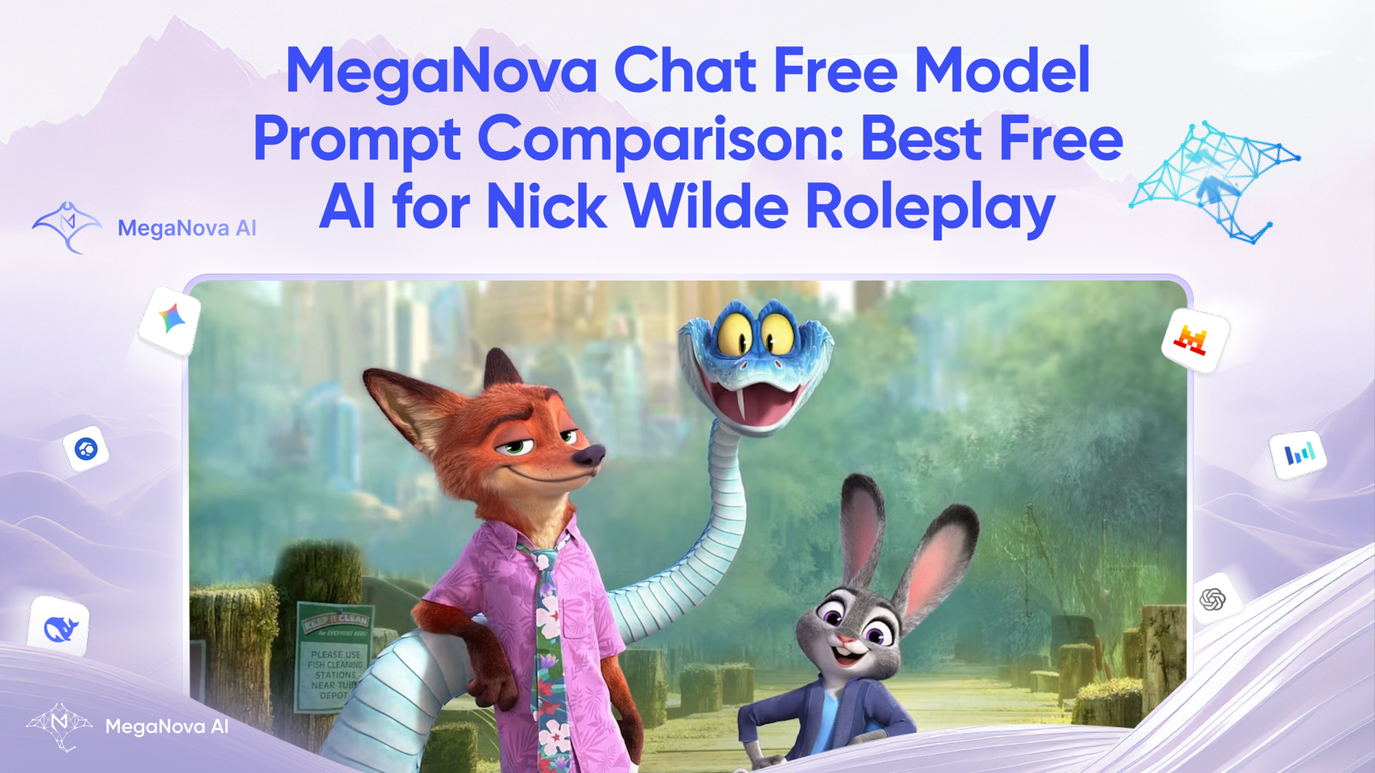 MegaNova Chat Free Model Prompt Comparison: Best Free AI for Nick Wilde Roleplay