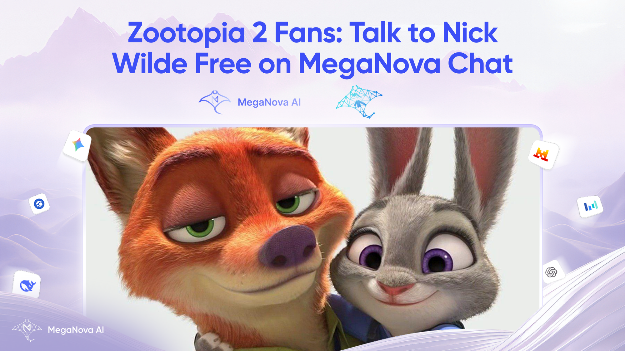 Zootopia 2 Fans: Talk to Nick Wilde Free on MegaNova Chat