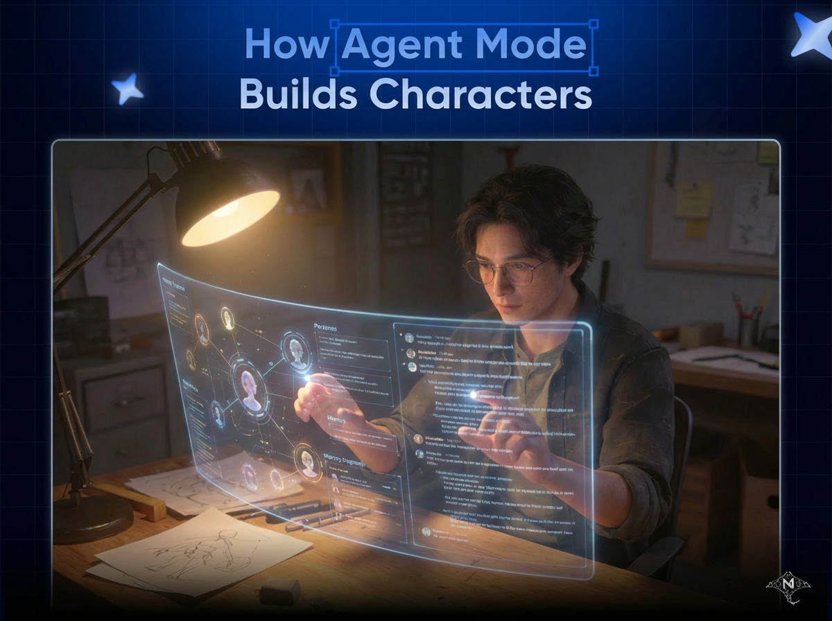 How Agent Mode Builds Characters Step by Step