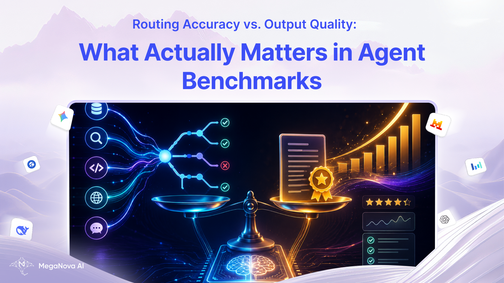 Routing Accuracy vs. Output Quality: What Actually Matters in Agent Benchmarks