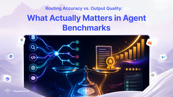 Routing Accuracy vs. Output Quality: What Actually Matters in Agent Benchmarks
